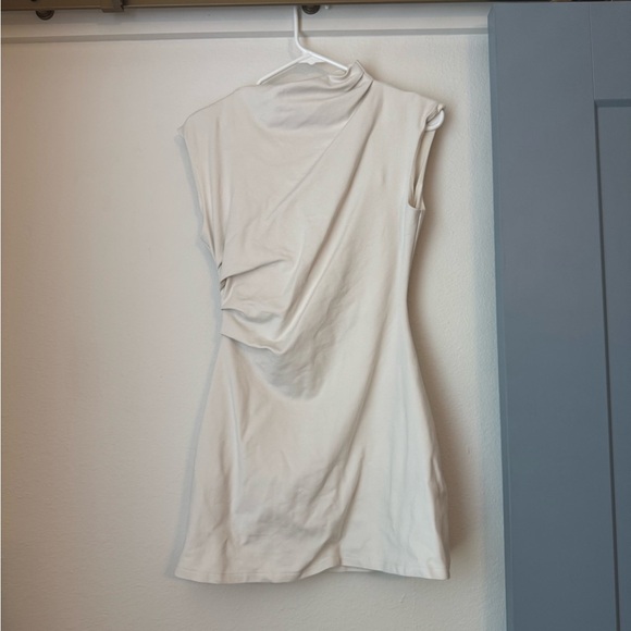H&M Draped Asymmetrical White Dress- Small - Picture 2 of 10